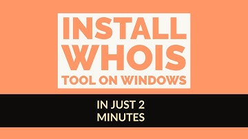 Install Whois tool on Windows | Cyber Security