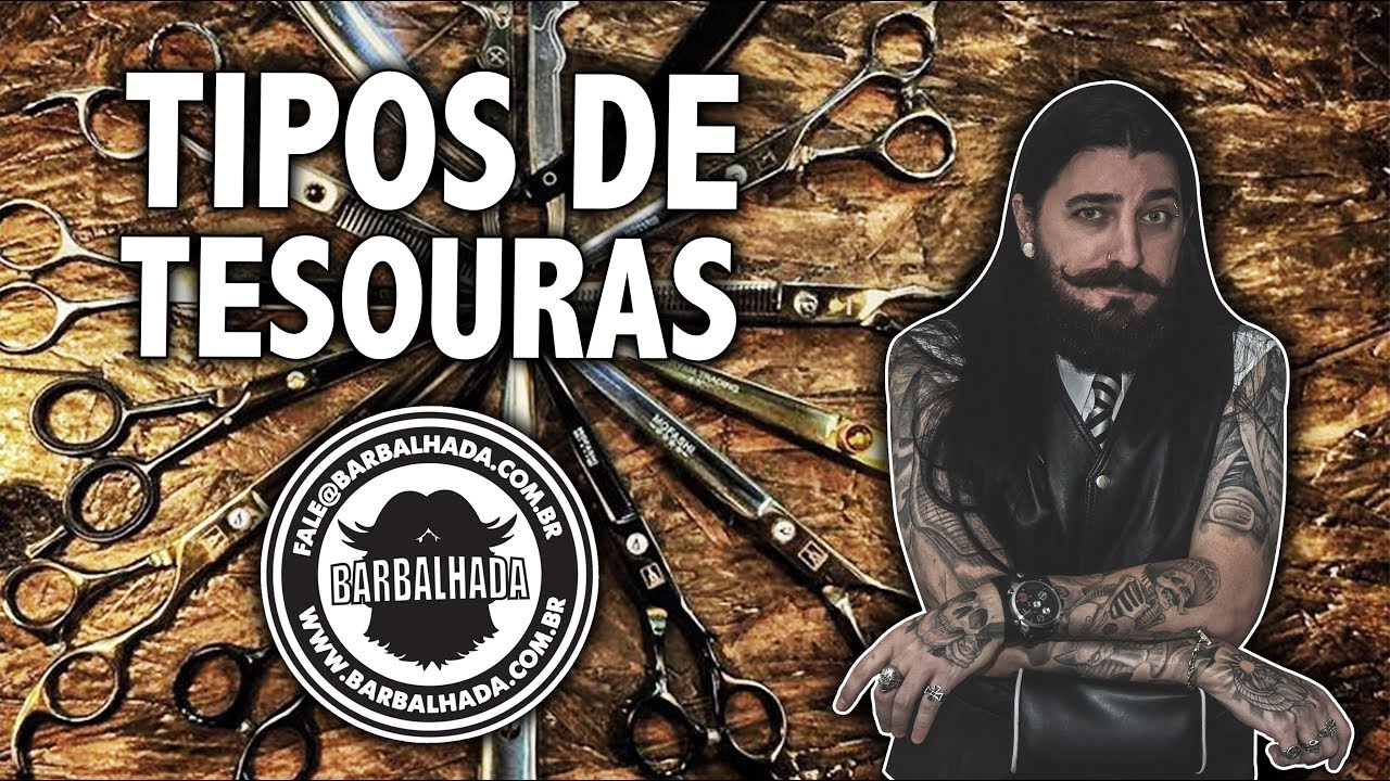 Tipos de Tesoura de Cabelo para Barbeiros e Cabelereiros - YouTube