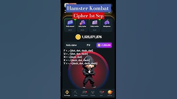 Hamster Kombat Daily Cipher Morse Code 1st Sep #hamsterkombat #today #dailycipher #morsecode
