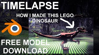 Creating Lego Dinosaur - A blender timelapse (Indoraptor) - Free model