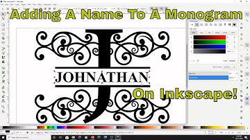 How To Add A Name To A Split Name Monogram On Inkscape For Your GlowForge or Laser Engraver