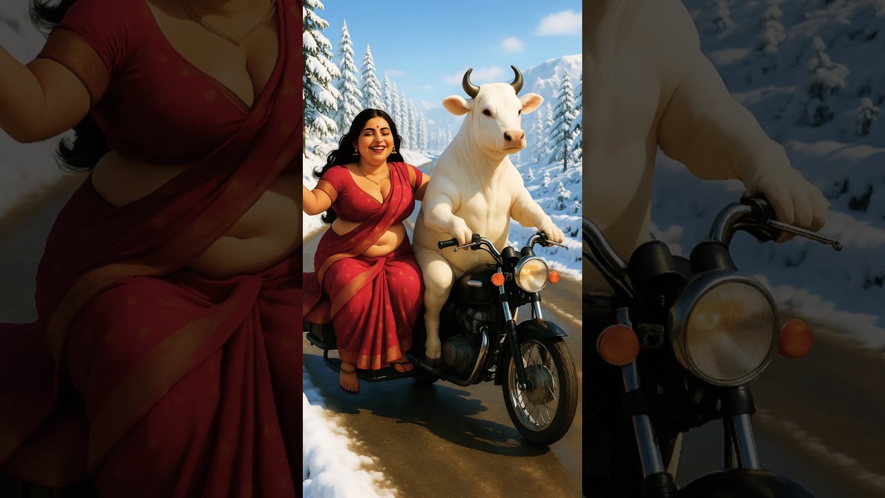 Grandmother and Cow Travels to Shimla Then Cow Brings Chicken Momos 😭 