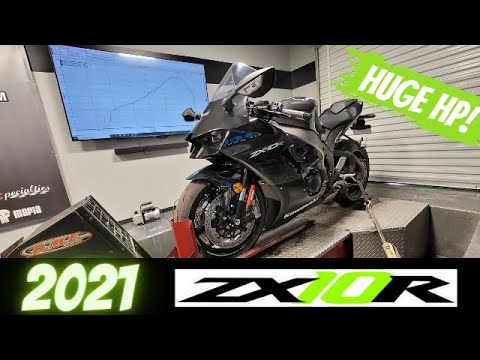 My 2021 ZX-10R Hits the Dyno with 8 Miles and makes HUGE HP! MOORE MAFIA