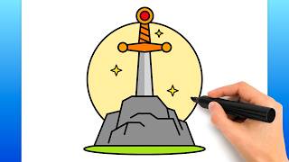 How To Draw The Excalibur Sword (Easy Drawing Tutorial)