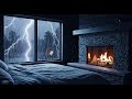 Listening to the Falling Rain and Sleep in This Cozy Room in the Forest at Night was Great