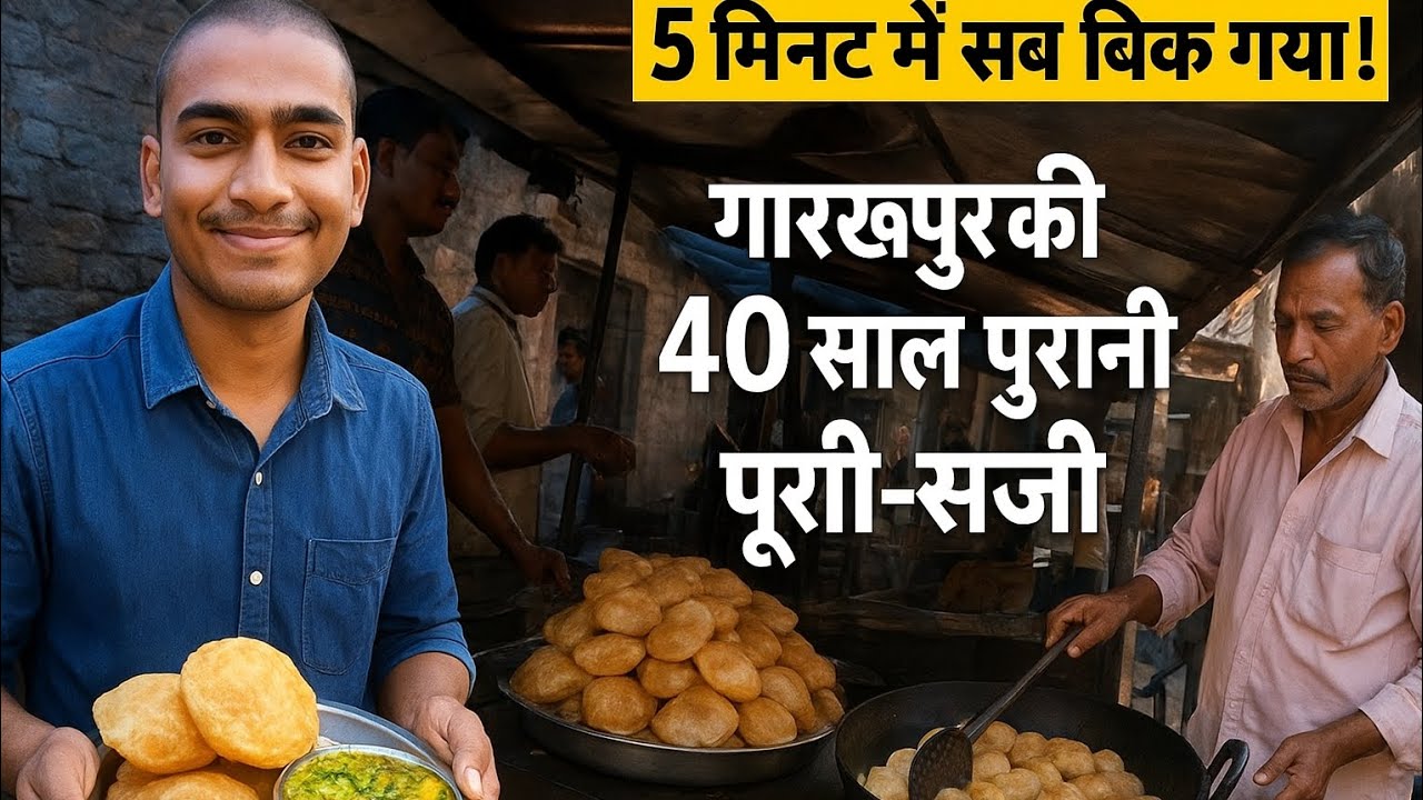 ⭐ “40 साल पुरानी गोरखपुर की Legendary पूरी-सब्ज़ी | सुबह-सुबह लगती है भारी भीड़!”
