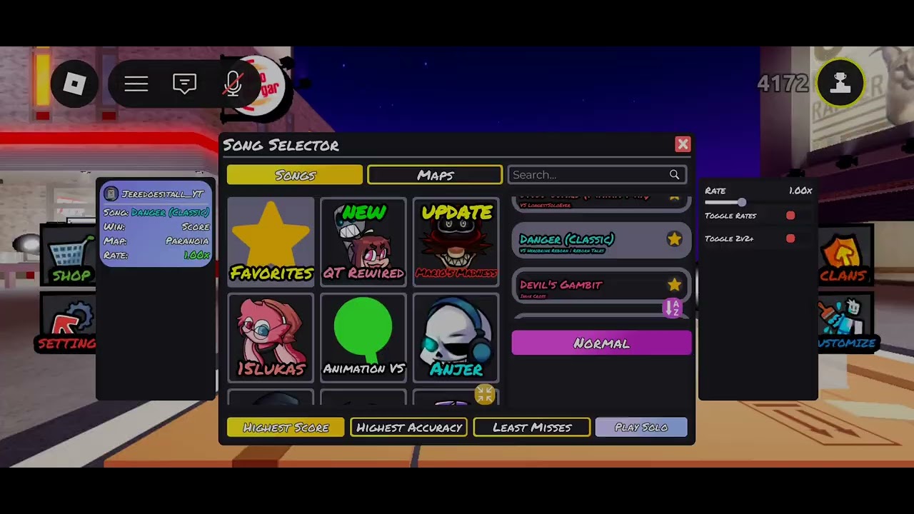 Playing random fnf songs