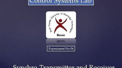 4. Synchro Transmitter and Receiver