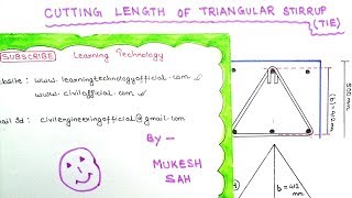 Cutting Length Of Triangular Stirrups (Samosa Ring)