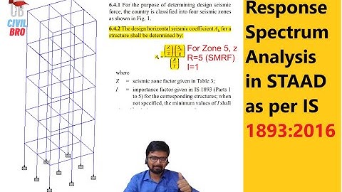 Response Spectrum Analysis in STAAD as per IS code|| Dynamic and Static Load Difference