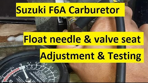 Carburetor float valve adjustment Suzuki F6A Multicab