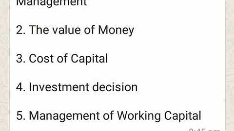 M.COM part 2 financial management important lesson
