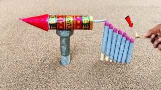 Rocket Bom White Colours Matchstick Chains reaction dominos Experiment 😱