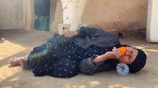 Rural Family Daily Routine in desert| Village Life in Iran الجد يجمل نفسه⛈فاطمة تتعرض لحادث