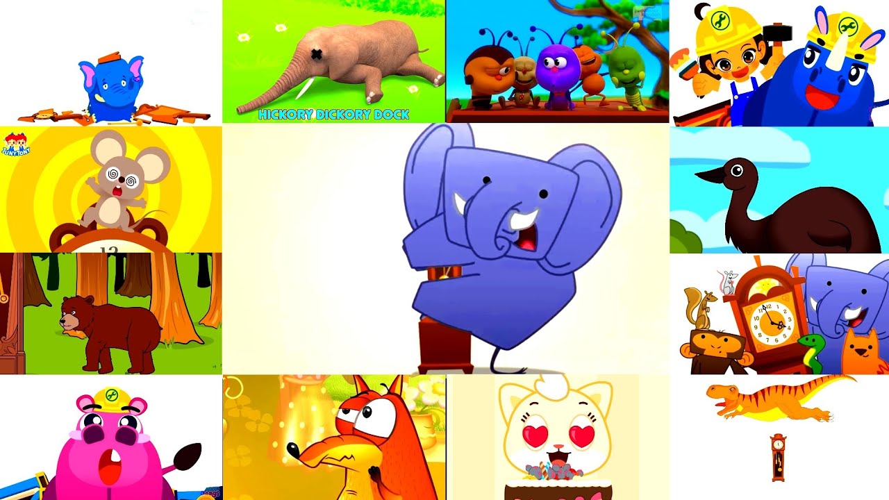 HICKORY DICKORY DOCK || 12 NEW & OLD CLOCK CRASHER IN 1 BIG SCREEN || COLOR INVERSION || FX TUTORIAL