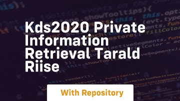Kds2020 private information retrieval tarald riise