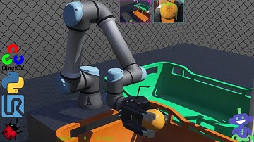 Universal Robot Sample in Webots with Python+OpenCV ( @cyberboticswebots   @UniversalRobotsVideo )