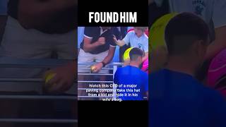 Watch this person steal hat from kid. #shorts #sports #news