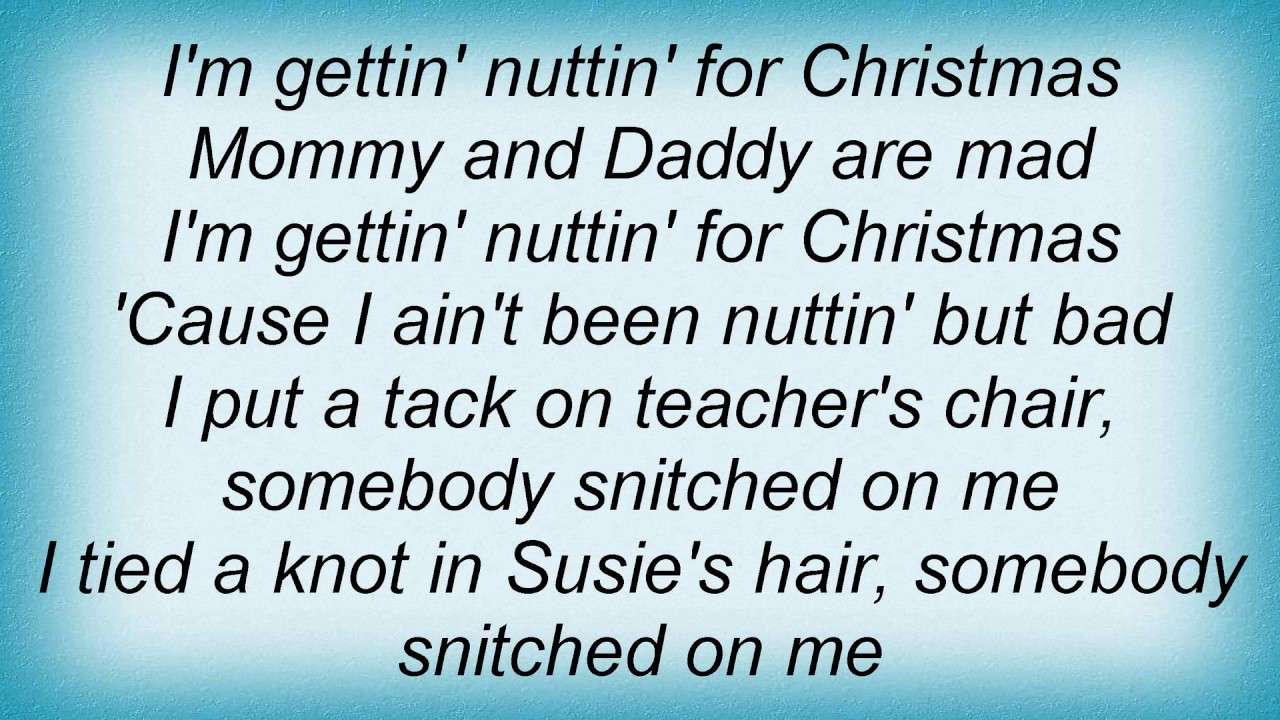 Spike Jones Nuttin For Christmas Lyrics Youtube