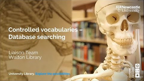 Controlled vocabularies and database searching