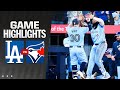 Dodgers vs blue jays game highlights 42824  mlb highlights