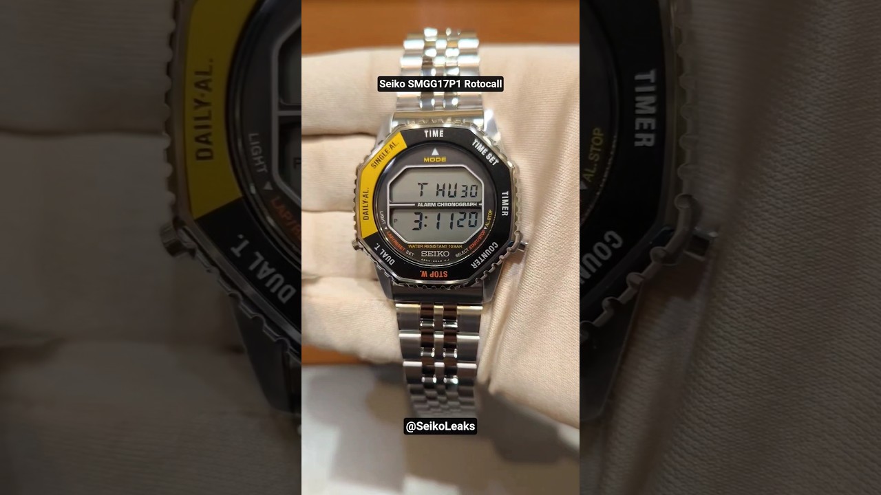 Seiko SMGG17P1 Rotocall Black and Yellow Rotating Bezel