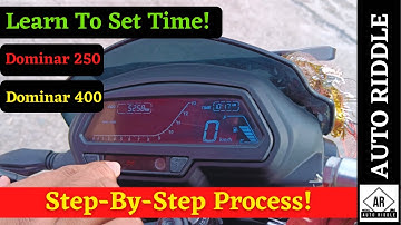 How To Set Time In Bajaj Dominar 250 or 400 BS6🏍️🏍️| Step-By-Step Process!