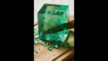 Cutting Minecraft Emerald Block 💚 (Real Gem Slice ASMR)