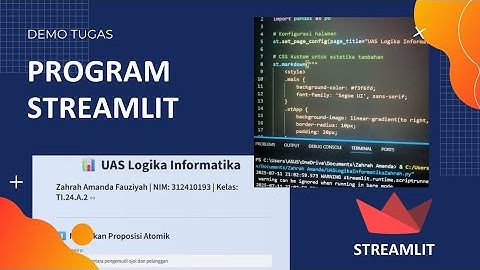𝚄𝙰𝚂 𝙻𝚘𝚐𝚒𝚔𝚊 𝙸𝚗𝚏𝚘𝚛𝚖𝚊𝚝𝚒𝚔𝚊 - 𝙳𝚎𝚖𝚘 𝚃𝚞𝚐𝚊𝚜 𝙿𝚛𝚘𝚐𝚛𝚊𝚖 𝚂𝚝𝚛𝚎𝚊𝚖𝚕𝚒𝚝