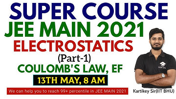 Electrostatics #SuperCourse | L-1 | for JEE MAIN 2021 |  By-Kartikey Sir(IIT BHU)