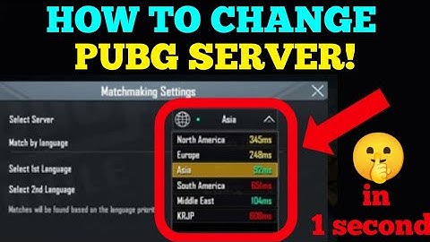 How To Change Pubg Server | Before 60 Days