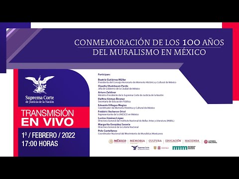 Presentación de billetes conmemorativos del Centenario del Muralismo en México