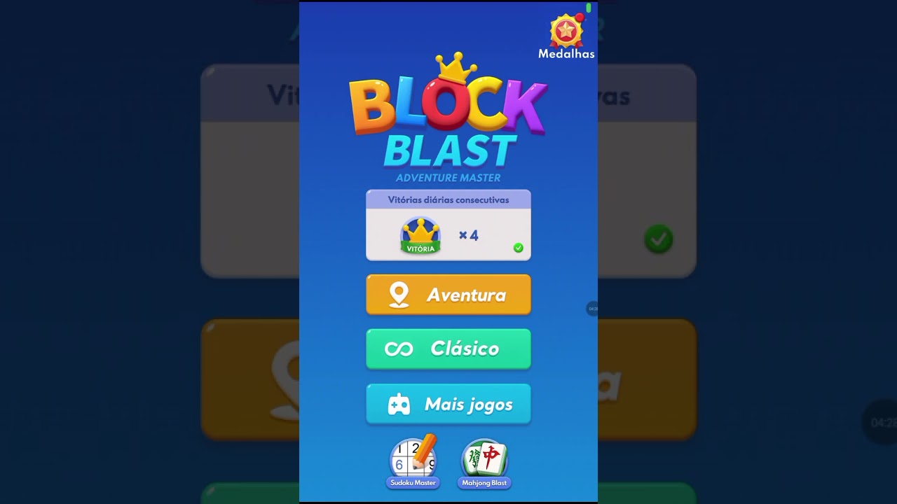 Jogando blok blast 
