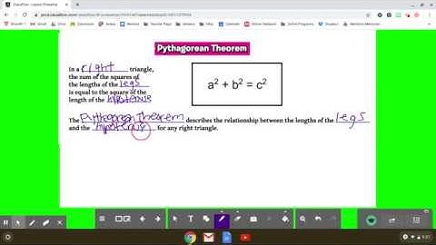 Chapter 5 Lesson 5: Pythagorean Theorem