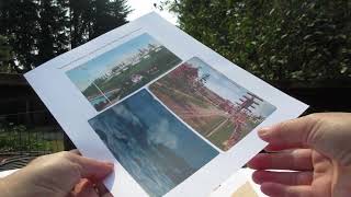 Antique Navy Shipyard Picture Postcards, Junk Journaling Kit, digital download