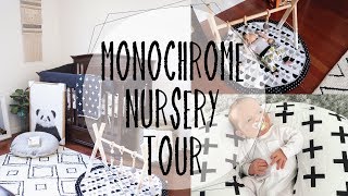 NURSERY IDEAS FOR BABY BOY | MONOCHROME NURSERY TOUR | Modern Minimalist Nursery Decor Tips \& Tricks