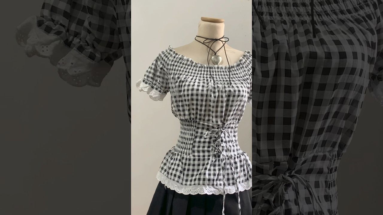 Gingham top. 