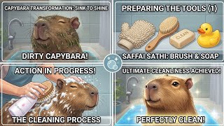 ASMR Satisfying Capybara Deep Clean: From Muddy to Glowing! ✨