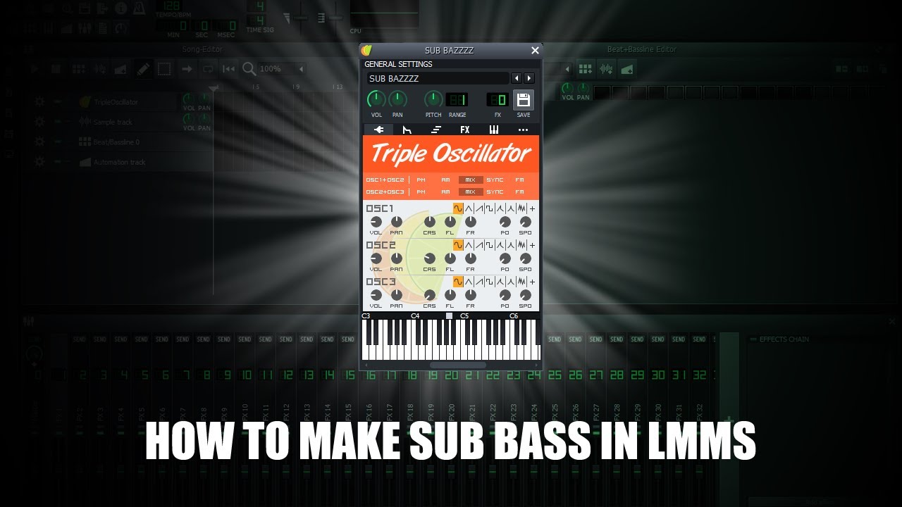 How to make Bass/Sub Bass in LMMS. YouTube