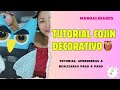 Cojín Decorativo /🦉 BUHO PORTA CONTROLES_ Manualidades [TUTORIAL paso a paso]