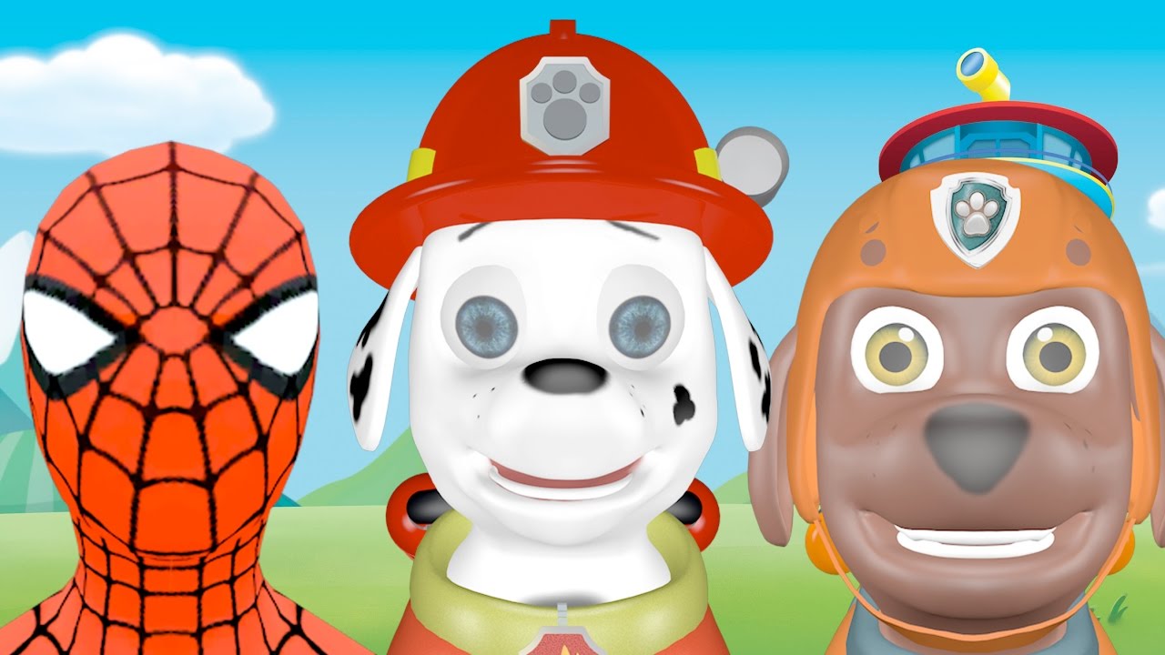 PAW PATROL Finger Family Nursery Rhymes | SPIDERMAN Daddy finger song for kids