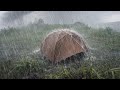 CAMPING IN HEAVY RAIN THE WORST RAIN STORM I VE EVER EXPERIENCED RELAXING RAIN CAMPING ASMR