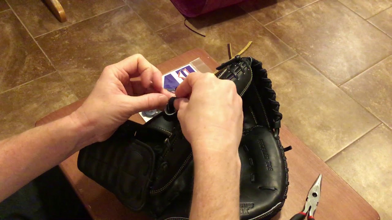 Simple fix for pinky and thumb knots coming untied on a baseball glove