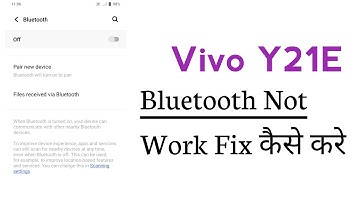 Vivo Y21E Bluetooth Not Working Problem Solve