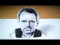 Anamorphic Illusion, Hugh Laurie 3D Portrait Drawing