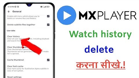 mx player watch history delete kaise kare!! how to delete mx player watch history!!