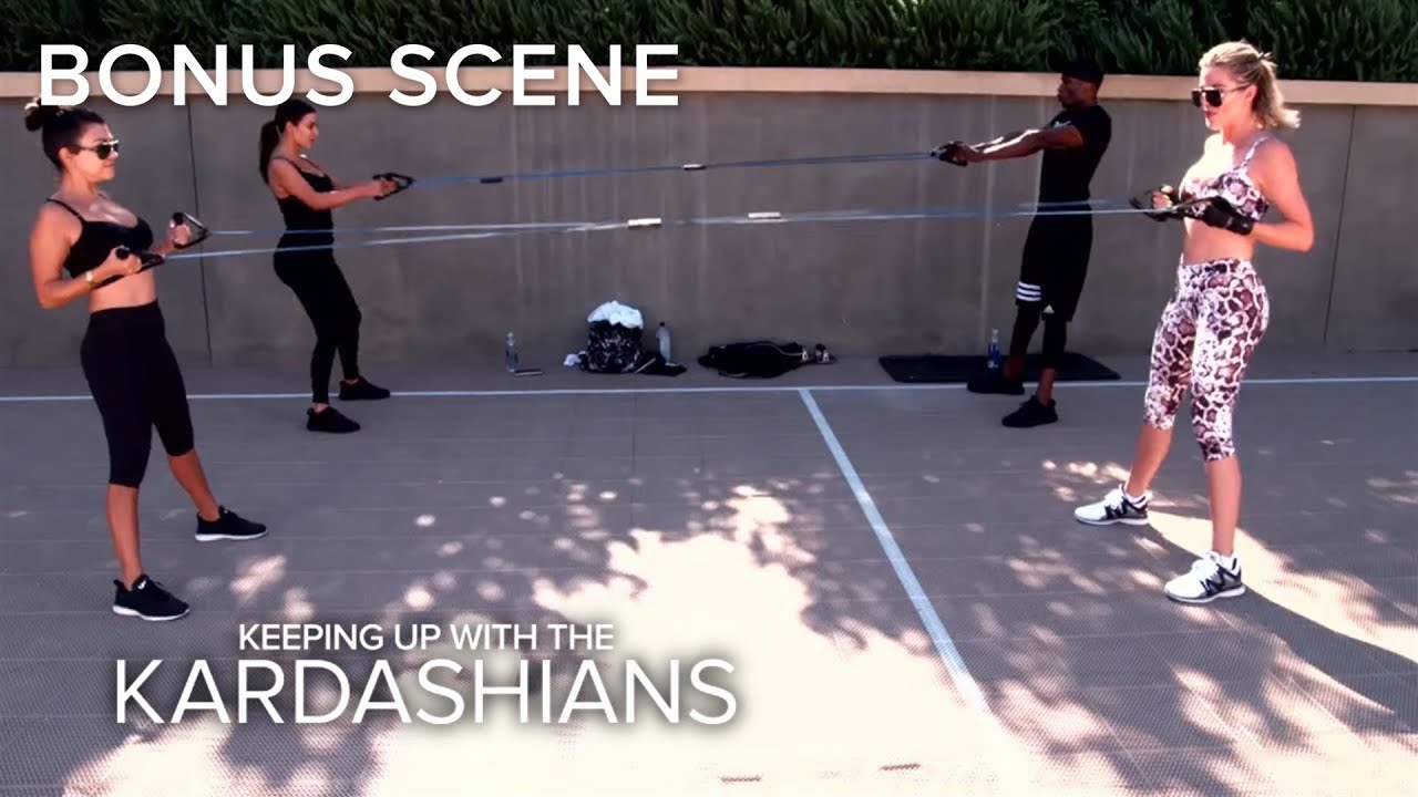 KUWTK | Kim Kardashian Not Happy During Work Out With Sisters | E!