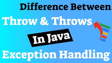 ✔ Difference Between Throw and Throws In Exception Handling | (Video 189)