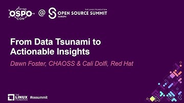 From Data Tsunami to Actionable Insights - Dawn Foster, CHAOSS & Cali Dolfi, Red Hat