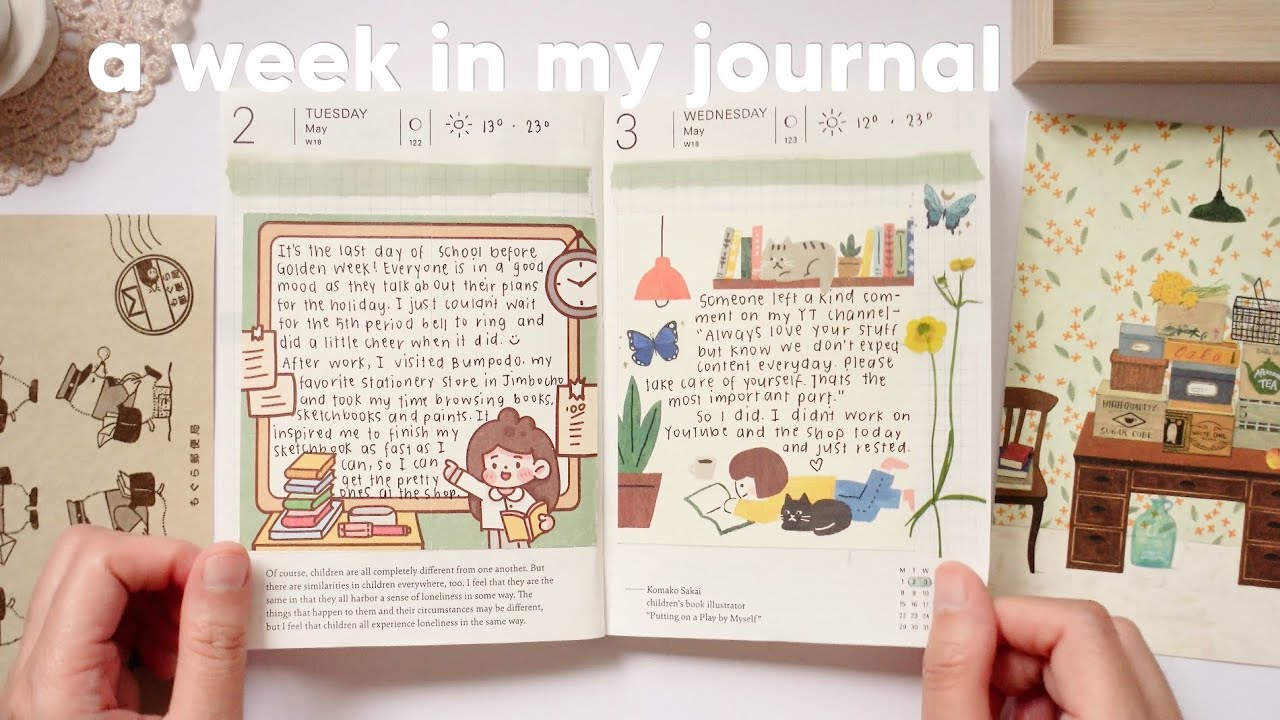 A WEEK IN MY JOURNAL  📖 relaxing asmr + rain